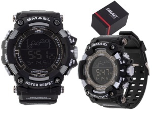 Ceas Militar pentru barbati, SMAEL, impermeabil, afisaj LED, culoare Negru - Img 4