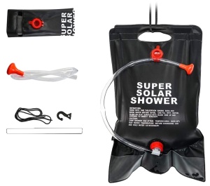Dus solar suspendat pentru camping sau plaja, capacitate 20l, culoare Neagra - Img 4
