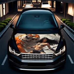 Folie Capota Auto "Hood Art" rezistenta la exterior, marime L (180 x 130cm) - Cod: AVX-CAPOTA-004L - Img 2