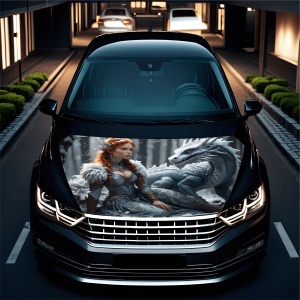 Folie Capota Auto "Hood Art" rezistenta la exterior, marime L (180 x 130cm) - Cod: AVX-CAPOTA-014L - Img 2
