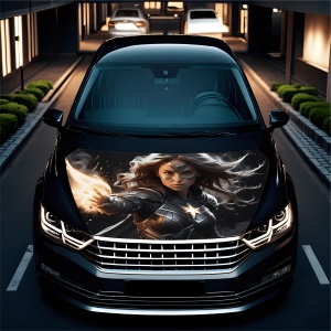 Folie Capota Auto "Hood Art" rezistenta la exterior, marime L (180 x 130cm) - Cod: AVX-CAPOTA-016L - Img 2