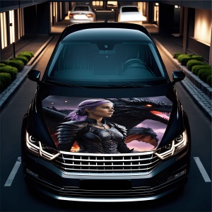 Folie Capota Auto "Hood Art" rezistenta la exterior, marime M (165 x 120cm) - Cod: AVX-CAPOTA-002M - Img 2