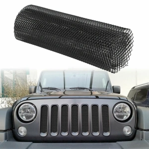 Grila Sport Tuning din Aluminiu, dimensiune 100 x 33cm, decupabila, culoare Neagra - Img 3