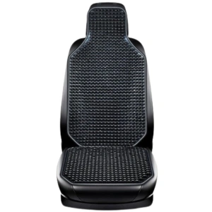 Husa Premium pentru scaun auto cu bile de masaj din lemn, dimensiune 122 x 42 cm, culoare Negru - Img 2