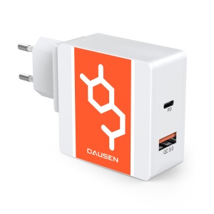 Incarcator priza 48W dual port USB C PD, QC 3.0 - Img 1
