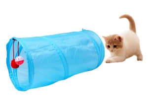 Jucarie pentru pisica de tip Tunel, lungime 50 cm, culoare albastru - Img 3
