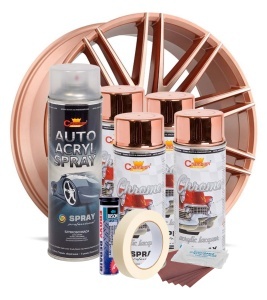Kit complet reparatie si vopsire jante culoare Cupru Metalic, V4 - Img 2