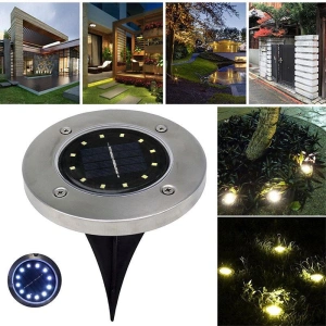 Lampa Solara estetica exterioara de gradina, cu 16 LED-uri, cu suport scurt - Img 3