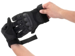 Manusi Tactice cu elemente de protectie, marime XL, cu destinatie Moto, ATV, SSV, QUAD, culoare Neagra - Img 3