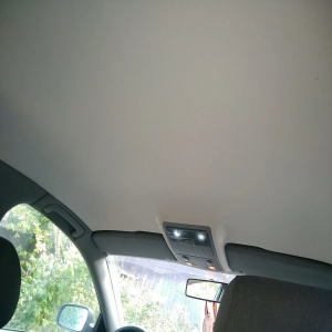 Material pentru reconditionare plafon auto, material textil cu spate buretat, culoare Gri Deschis, dimensiune 2m x 1,50m - Img 1