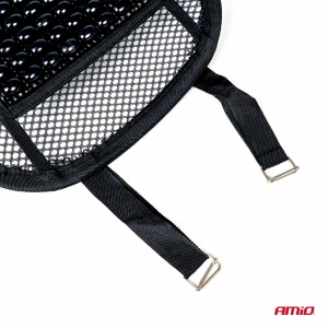 Pernita scaun cu suport lombar pentru corectare postura cu bile de masaj, dimensiune 40 x 38 cm, culoare Neagra - Img 4