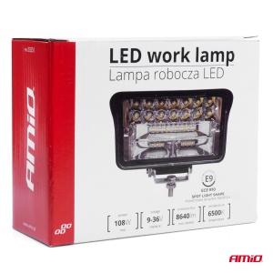 Proiector LED pentru Off-Road, ATV, SSV, putere 108W, culoare 6500K, tensiune 9-36V, dimensiuni 150 x 95 x 60 mm - Img 5