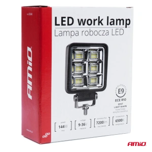 Proiector LED pentru Off-Road, ATV, SSV, putere 144W, culoare 6500K, tensiune 9-36V, dimensiuni 110 x 110 x 35 mm - Img 4