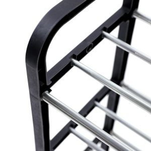 Raft Elegant pentru depozitare Pantofi sau Pantaloni, cu traverse metalice, 4 nivele, dimensiuni 58 x 42 x 18 cm - Img 5