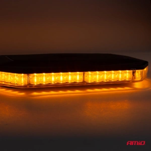 Rampa luminoasa girofar, culoare Orange, alimentare 12/24V, 48 LED-uri, protectie IP56, montaj cu magnet - Img 2