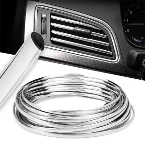 Rola Ornament Auto de tip "U" pentru muchii sau grila ventilatie, 15m liniari, culoare Crom SILVER - Img 1
