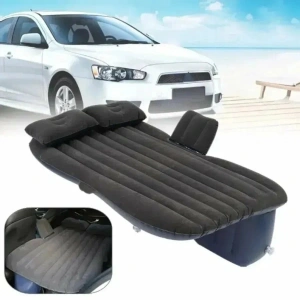 Saltea gonflabila pentru bancheta spate auto, dimensiune 138 x 85cm cu pompa electrica inclusa, culoare Neagra