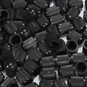 Set 100 buc. capace valva/ventil, material plastic, culoare Neagra, pentru Autoturisme, Camioane, Biciclete, Moto, ATV, Quad - Img 4
