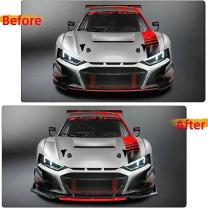 Set 2 Tije din Aluminiu reglabile pentru Consolidare Spoiler, lungime 10cm, IMITATIE CARBON - Img 5
