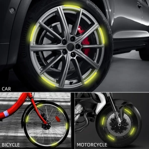 Set 20 bucati Elemente Reflectorizante "Wheel Arch" pentru autoturisme, biciclete, motociclete, atv-uri, scutere, culoare Rosie - Img 4