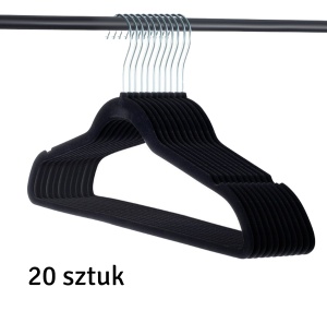 Set 20 de umerase catifelate, acoperite cu catifea moale, culoare Neagra - Img 3