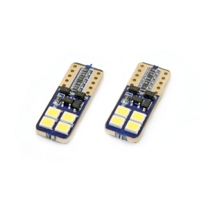Set becuri auto cu LED CANBUS compatibil T10e W5W 8 SMD Alb 12/24V, destinat competitiilor auto sau off-road - Img 3