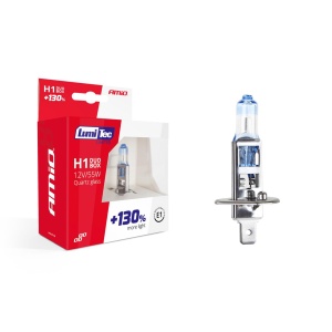 Set becuri cu halogen H1 12V 55W LumiTec LIMITED + 130% DUO BOX - Img 1