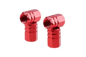 Set capacele auto pentru ventil hexagon rosu 4 buc - Img 3