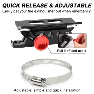 Suport universal pentru Extinctor, Stingator, cu prindere pe rollbar sau cabina, destinatie ATV, SSV, UTV, Off-Road - Img 6