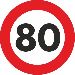 Autocolant Sticker "Limita Viteza" Reflectorizant - 80km/h