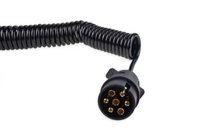 Cablu electric pentru remorca spiralat cu prize 7PIN 12V 6m - Img 2