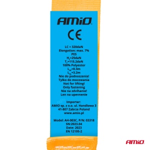 Chinga de asigurare marfa cu retractare automata, 640kg, dimensiune 25mm x 3,5m, model S-TYPE, AVX-AM03318 - Img 6