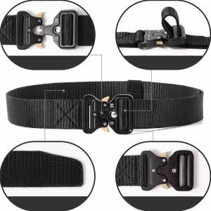 Curea Tactica pentru pantaloni, culoare Neagra cu catarama Neagra - Img 5