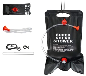 Dus solar suspendat pentru camping sau plaja, capacitate 20l, culoare Neagra - Img 4