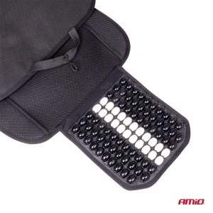 Husa scaun auto cu bile de masaj, suport lombar si tetiera, dimensiuni 131 x 46 cm, culoare Neagra - Img 5