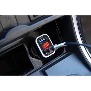 Incarcator auto 2xUSB cu Voltmetru Digital - Img 5