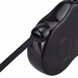 Lesa Retractabila Automata cu carabina pentru caini, lungime sfoara 5m, culoare Neagra - Img 3