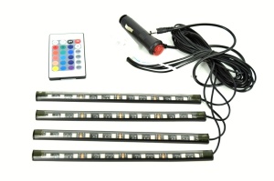 Lumini UnderCar LED - RGB pentru interior sau exterior cu telecomanda - 22cm - Img 2
