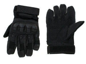 Manusi Tactice cu elemente de protectie, marime L, cu destinatie Moto, ATV, SSV, QUAD, culoare Neagra - Img 4