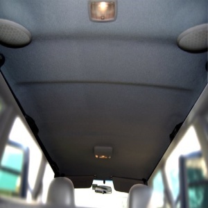 Material pentru reconditionare plafon auto, material textil cu spate buretat, culoare Gri Inchis, dimensiune 2m x 1,50m - Img 1