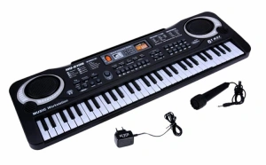Orga electronica cu 61 de clape si microfon pentru copii (Keyboard, Pian electronic) - Img 2