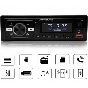 Player Auto dimensiune 1DIN, 4 x 50W, model AW1003, cu Bluetooth, Radio, MP3, AUX, Card, Telecomanda - Img 3