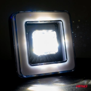 Proiector LED cu Angel Eye model AWL57, pozitie, semnalizare, faza lunga/scurta, pentru Off-Road, ATV, SSV, putere 45W, 8000lm, tensiune 9-36V, dimensiuni 114,5 x 114,5 x 51 mm - Img 3