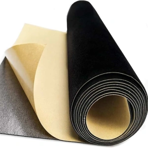 Rola material textil autoadeziv pentru reconditionari interioare auto sau incinte acustice, dimensiune 10m x 1m, culoare Neagra, grosime 2mm - Img 3