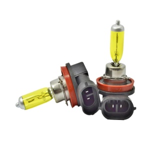 Set 2 becuri H11 pentru proiectoare de ceata, culoare galbena, 12V, 55W - Img 2