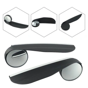 Set 2 buc. Oglinzi "Unghi Mort" cu protectie ploaie, finisaj Carbon, culoare Neagra - Img 3