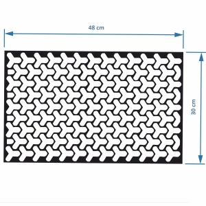 Set 2 folii autoadezive decupate pentru decorarea stopurilor auto, dimensiune 2 x 48 x 30cm, culoare Negru Mat, model HONEYCOMB TRIANGLE - Img 6