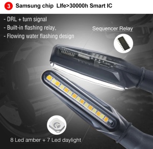 Set 2 lampi Semnalizare Moto LED - Img 4