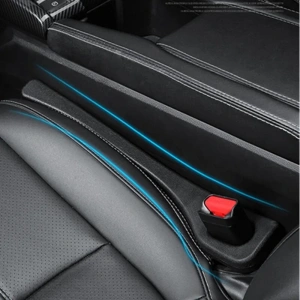 Set 2 protectii anti-cadere obiecte intre scaune, culoare NEGRU, dimensiune 40 x 6,5 cm