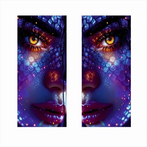 Set 2 stickere decorative pentru stalpii usilor, print autoadeziv de inalta rezolutie, dimensine 2 buc x 50 x 22 cm , cod: AVX-SSU-03 - Img 2